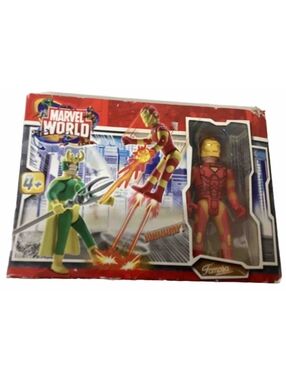 (2006) RARE Famosa Marvel World Loki & Iron Man Figures Spain Import Free Ship